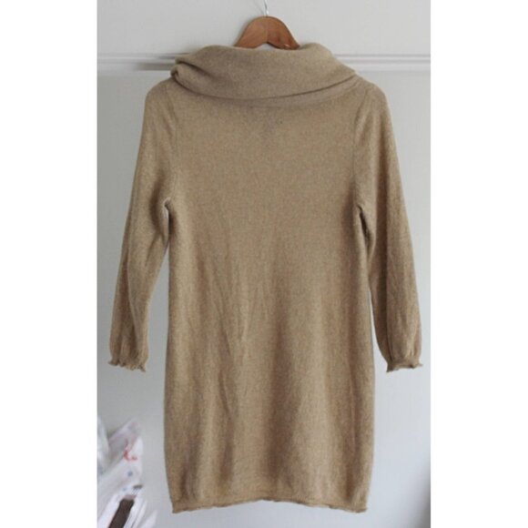 Cynthia Rowley - 100% Cashmere Oversize Cowl Neck Tunic in Tan, Medium - Picture 3 of 10